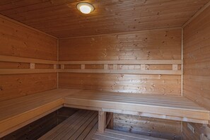 Sauna - Alpine 2Bdrm Suite: Fireplace, Views, Sauna & Indoor Parking (Kellogg)