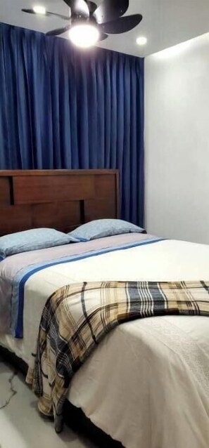 1 bedroom, internet, bed sheets