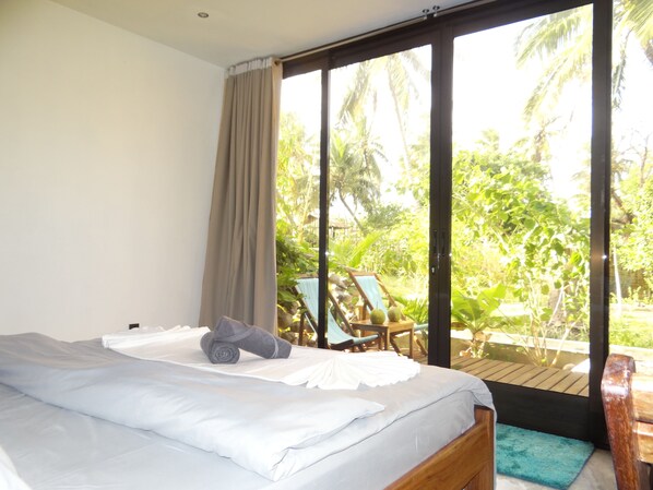 Chambre Double Classique, vue jardin | Rideaux occultants, fer et planche à repasser, Wi-Fi gratuit