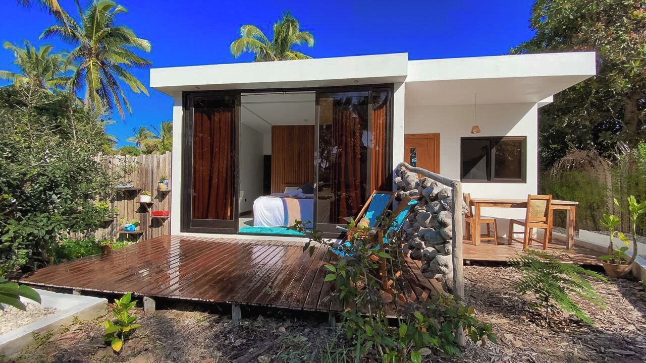 Dobbeltrom, hageutsikt | Blendingsgardiner, strykejern/-brett og wi-fi (inkludert)