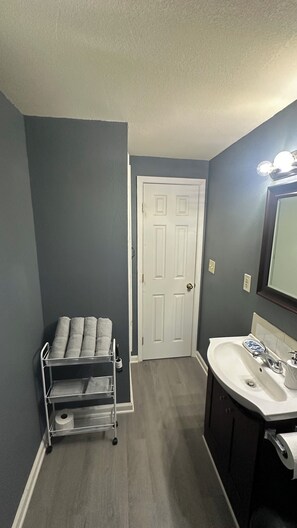 Towels, soap, toilet paper