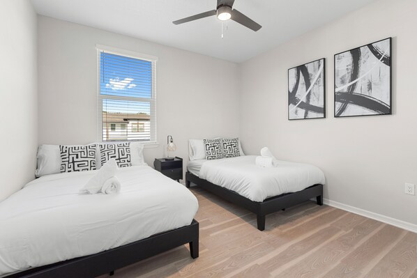 2 bedrooms, iron/ironing board, WiFi, bed sheets