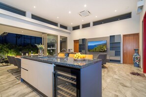 Luxury Villa, Pool View | Private kitchen
