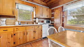 Fridge, microwave, oven, coffee/tea maker