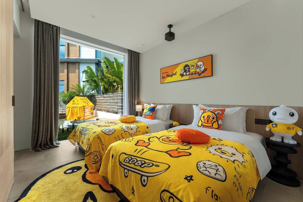 Family Twin Room, Balcony, Sea View | Premium bedding, minibar, individually decorated, individually furnished
