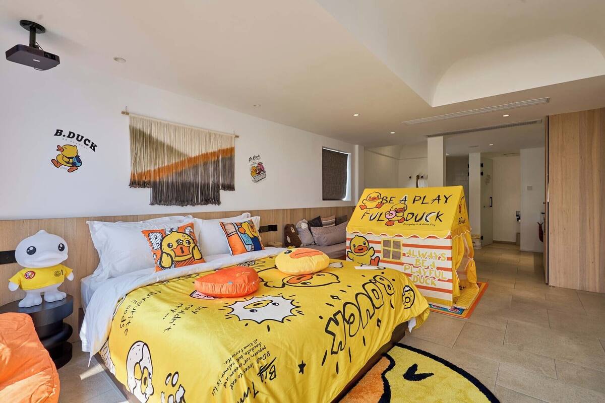 Family Double Room, Balcony, Sea View | Premium bedding, minibar, individually decorated, individually furnished