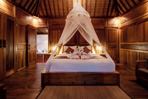 Romantic Villa, Private Pool, Pool View | Minibar, in-room safe, desk, laptop workspace