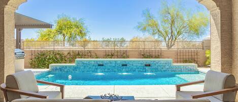 Outdoor pool, a heated pool