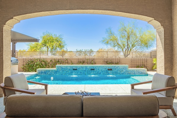 Outdoor pool, a heated pool