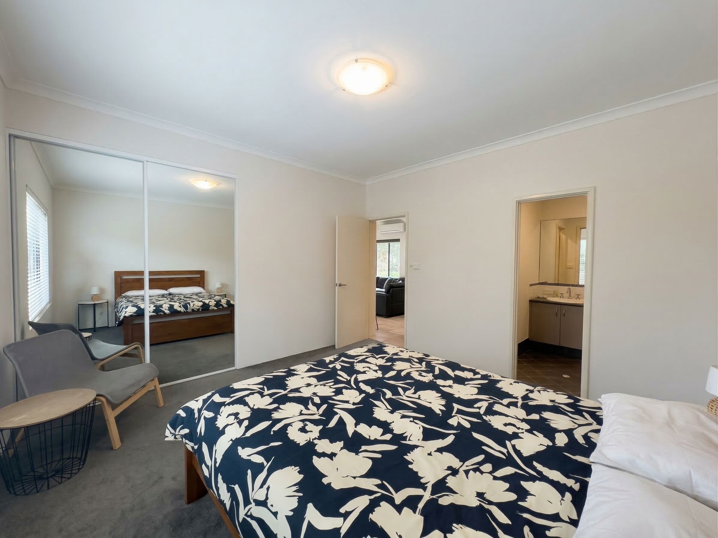 Individually decorated, individually furnished, iron/ironing board