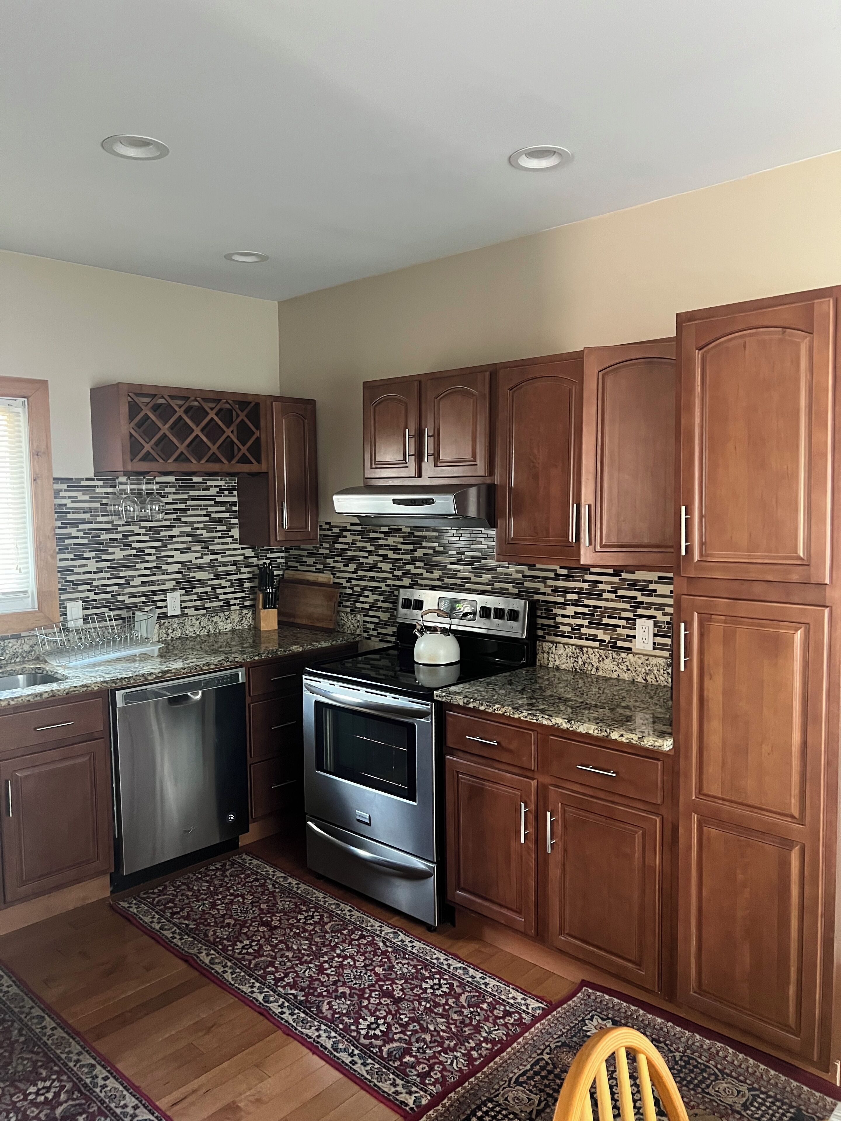 Microwave, oven, stovetop, dishwasher