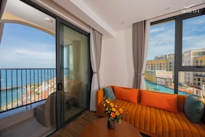 Luxury-Apartment, 1 Schlafzimmer, Balkon, Meerblick