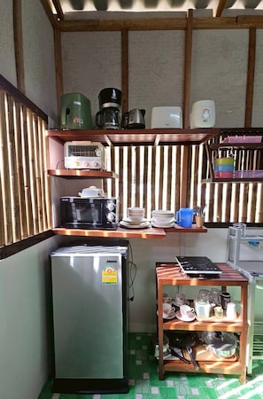 룸, 침실 1개, 정원 전망 | 전용 주방