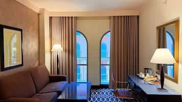 Premium bedding, desk, free WiFi, bed sheets