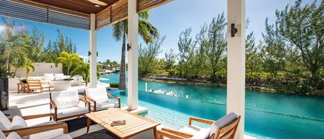 A heated pool