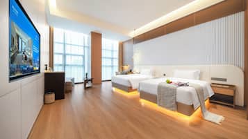 Habitación básica con 2 camas individuales | Wifi gratis y ropa de cama