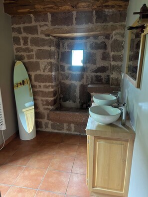 Shower, toilet paper