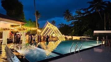 Outdoor wedding area