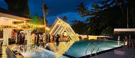 Outdoor wedding area