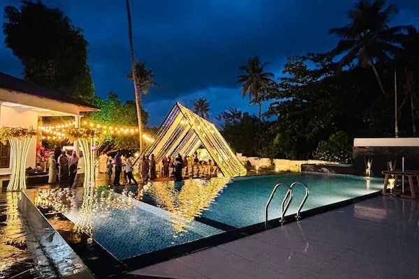 Outdoor wedding area