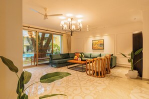 Basic Villa, Balcony, Garden View | Living area - ELIVAAS Kensho Hibiscus 3BHK Villa (Utorda)