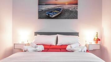 Desk, blackout curtains, soundproofing, iron/ironing board