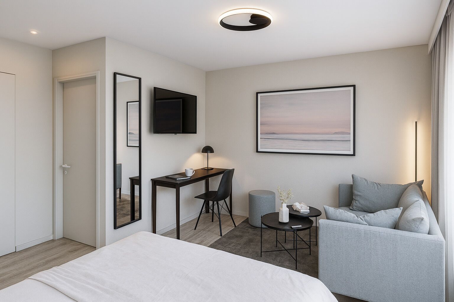 Studio Senior, Mini Bar | Living area | Flat-screen TV