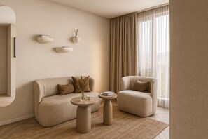 Superior Room, City View | Living area | Flat-screen TV