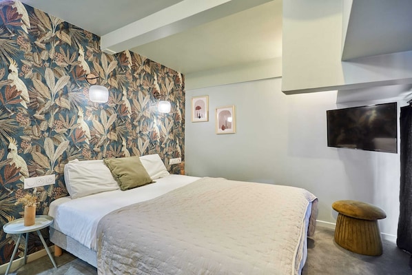 1 habitación y ropa de cama
