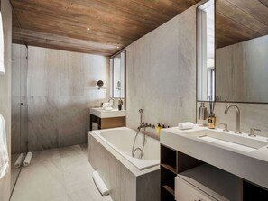 Hair dryer, towels