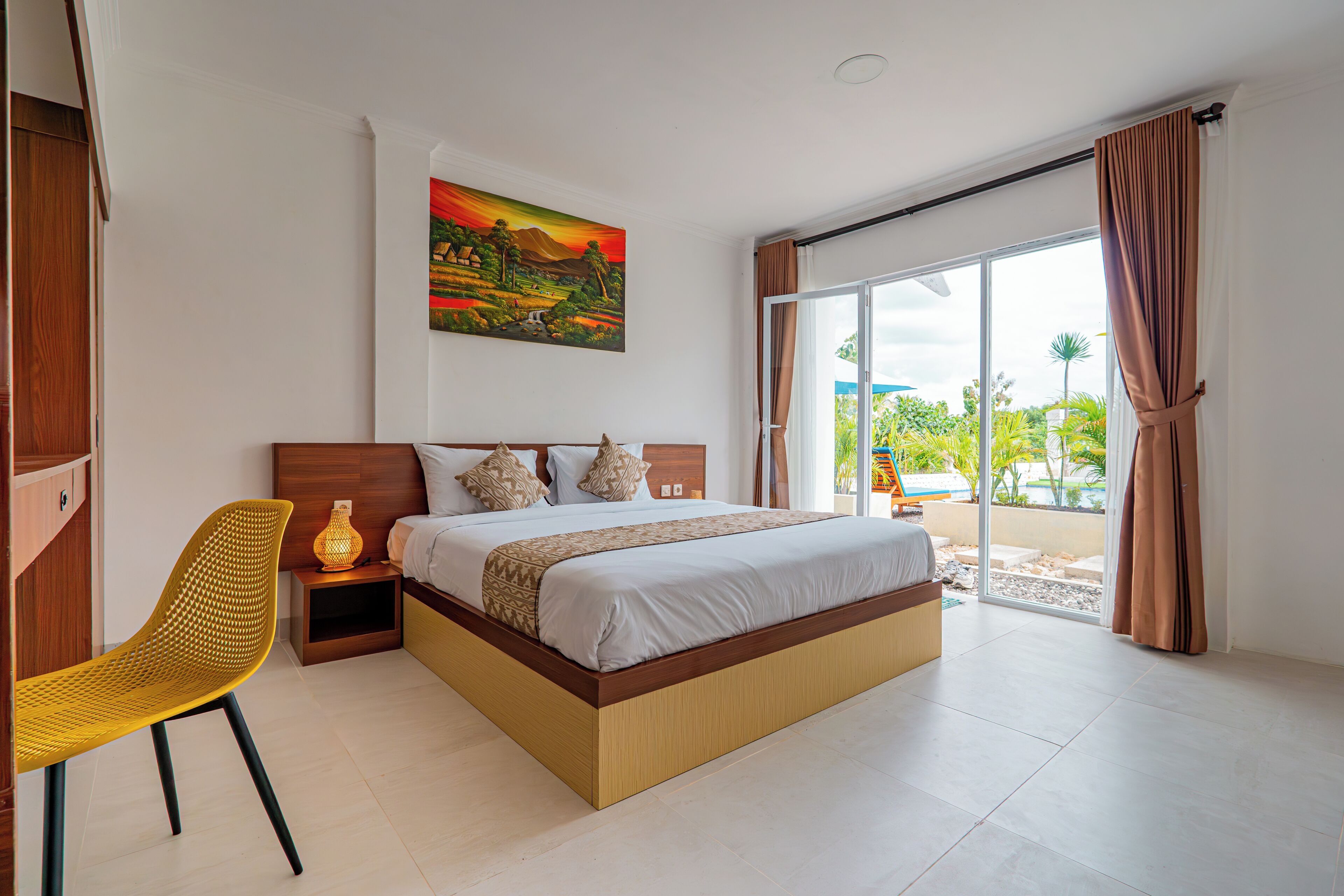 Studio Deluxe, vue piscine | Bureau, Wi-Fi gratuit