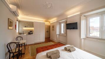 Down comforters, individually decorated, individually furnished