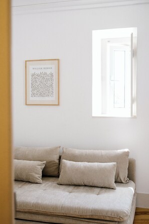 Family Double Room, 1 Double Bed with Sofa bed, Kitchenette, Garden View | Living area | Smart TV