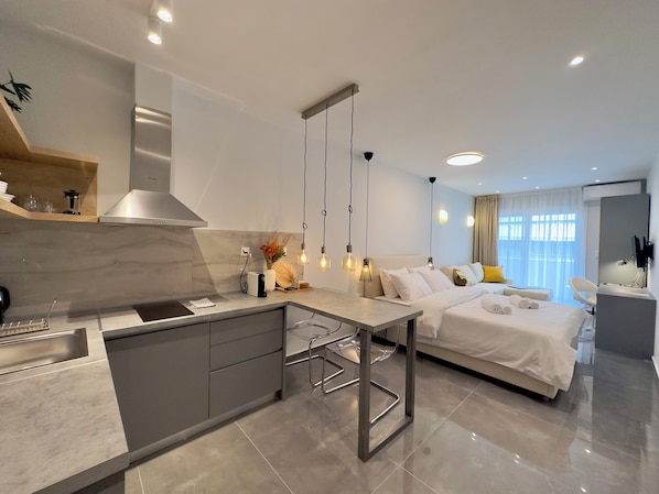 Suite Deluxe, balcon | Vue sur la cour