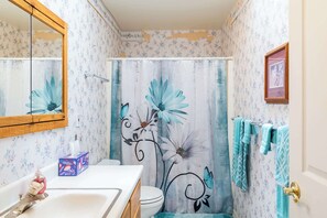 Regadera, secadora de cabello, toallas 