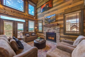 Smart TV, fireplace, video games