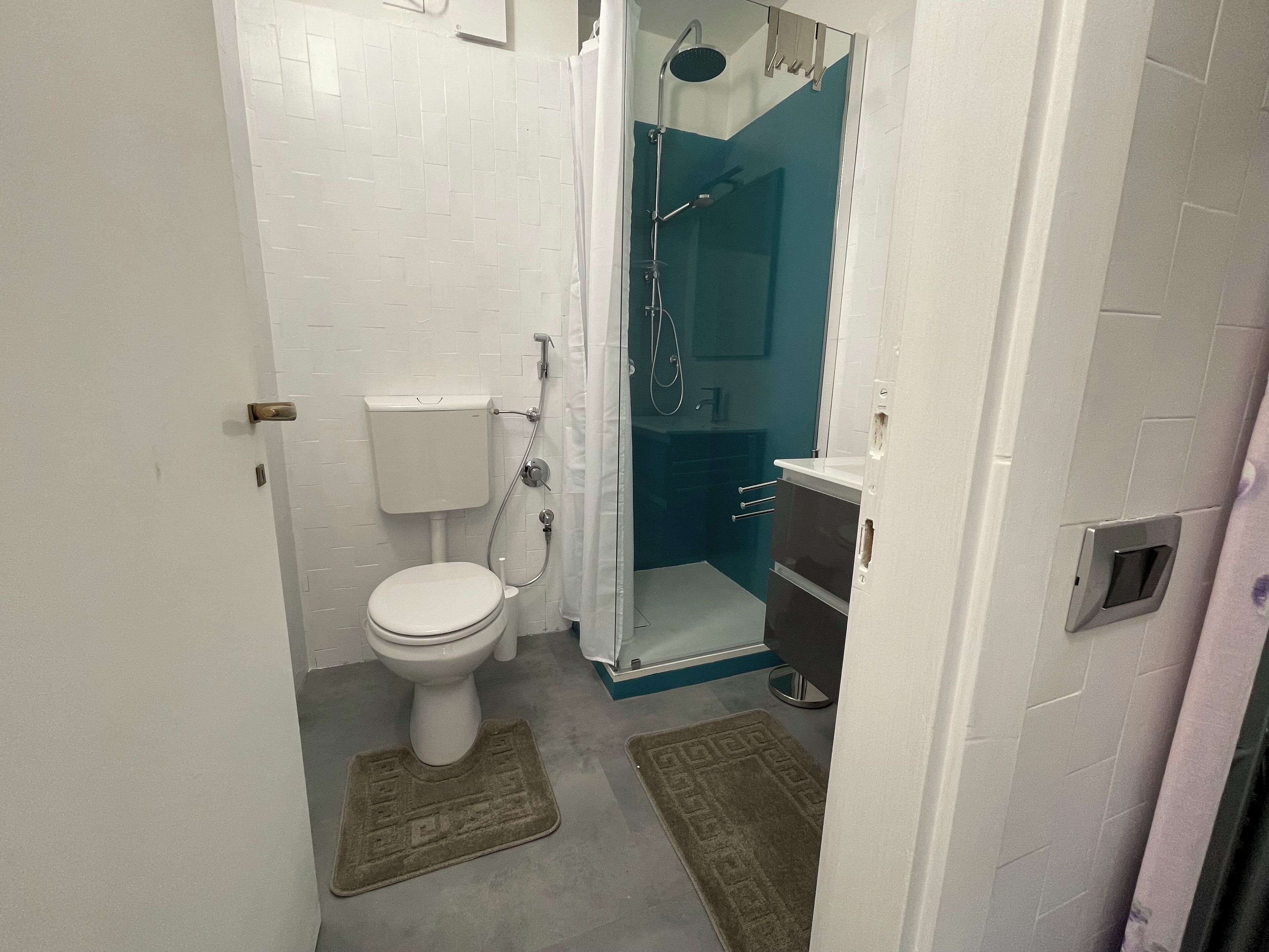 Haartrockner, Bidet, Handtücher, Seife