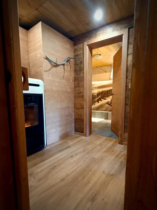 Chalet, 2 slaapkamers, uitzicht op tuin | Interieur