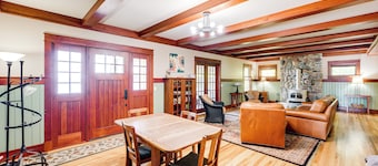 Lakefront Hamlin Home w/ Fire Pit & Dock