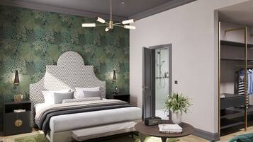 Minibar, caja de seguridad en la habitación y decoración personalizada