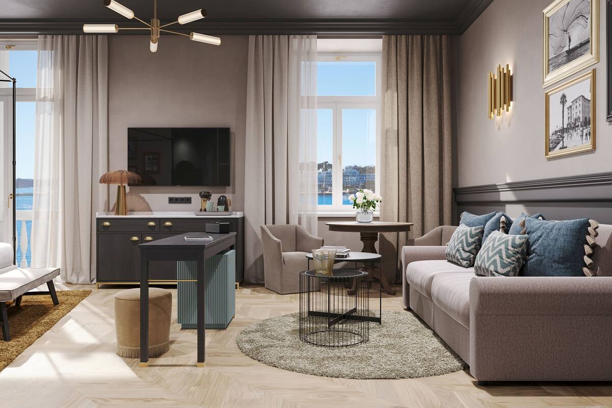 Superior Suite for 2+2 Seaview | 迷你吧、房內夾萬、獨特設計、書桌