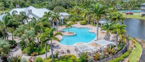 Outdoor pool, a heated pool
