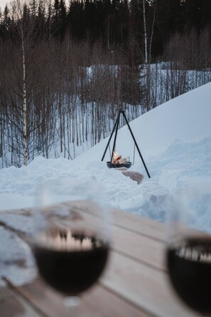 Loft, 5 Bedrooms, Balcony, Lake View | Property grounds - Spacious Lodge With Sauna, ski Centre (Krodsherad)