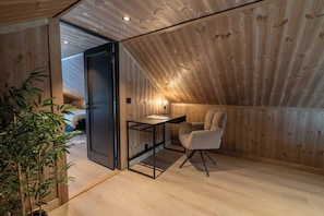 Loft, 5 Bedrooms, Balcony, Lake View | Interior - Spacious Lodge With Sauna, ski Centre (Krodsherad)