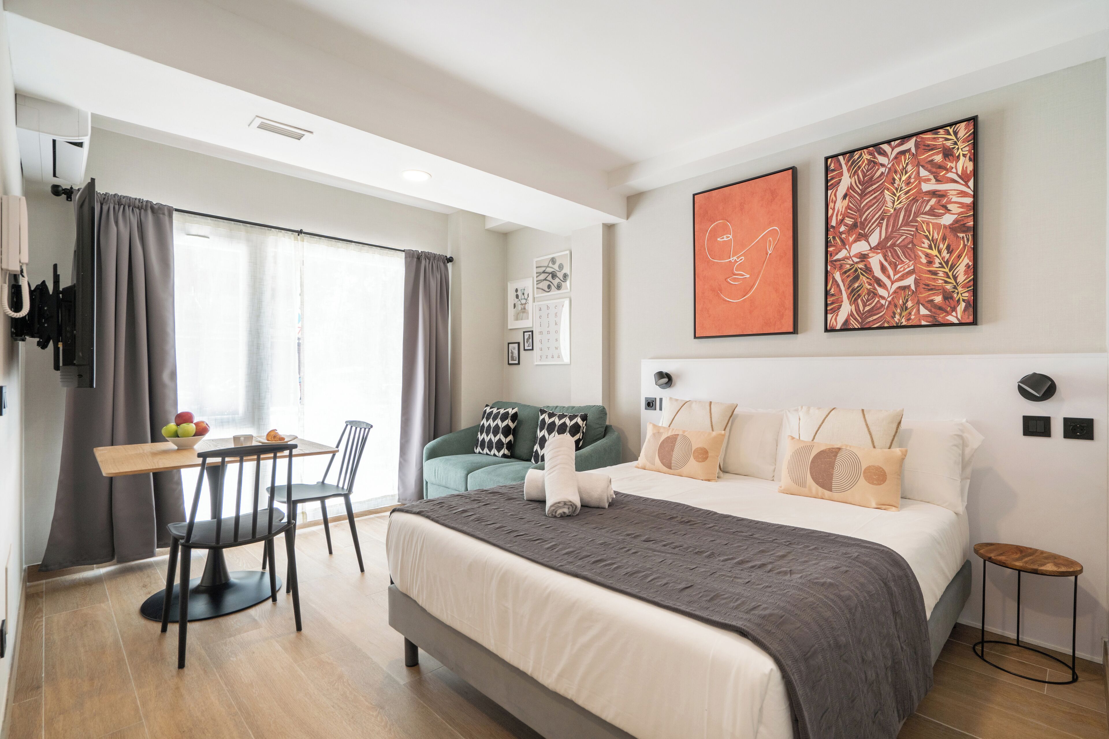 开间, 1 张双人床, 一层 | 熨斗/熨衣板、免费 WiFi