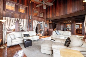 House, Multiple Beds, Pool Access, Ocean View (Ailina House) | Living area | TV