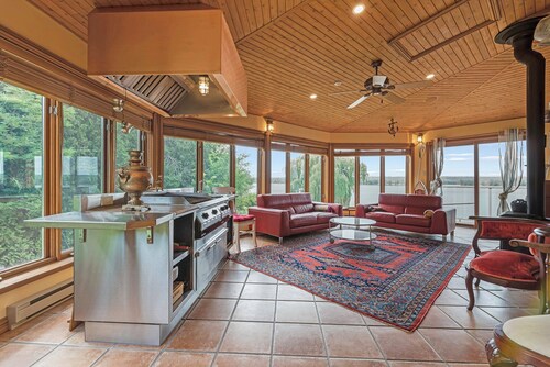 Enjoy the view from two story house with a walkout basment