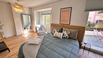 1 makuuhuone, vuodevaatteet