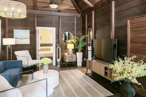 Superior Cottage, 2 Bedrooms, Air conditioning, Ocean View | Living area | 65-inch Smart TV with digital channels, Netflix, streaming services