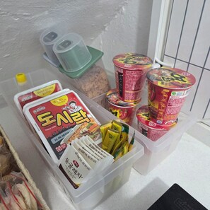Free daily self-service breakfast